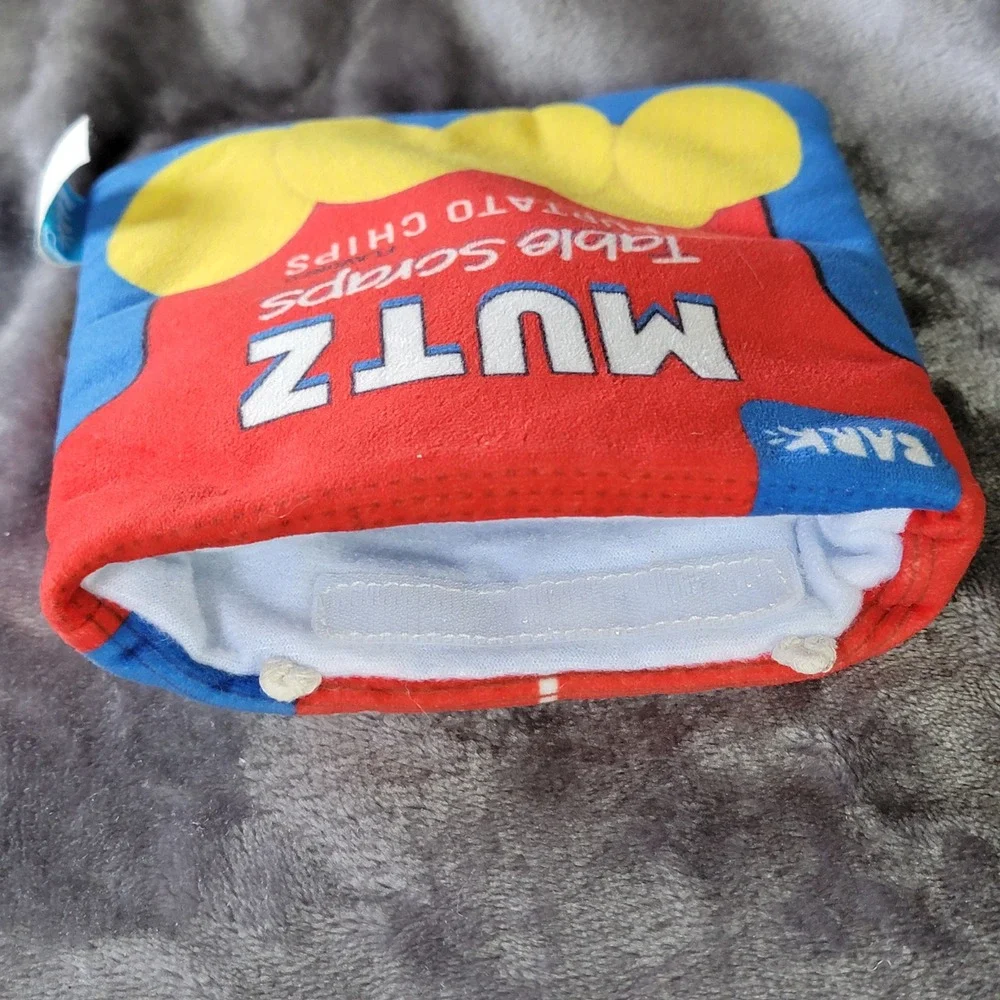 Bark Mutz Puptato Chips Dog Toy OS Red Blue Excellent Crinkle Hide-A-Treat Plush